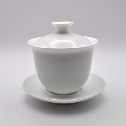 White Ceramic Gaiwan Tea Set