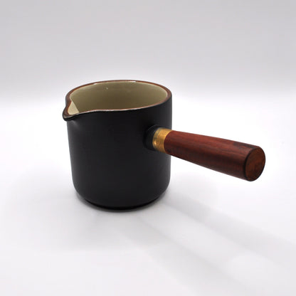 Black Ceramic Teapot with Side Handle Tea Set