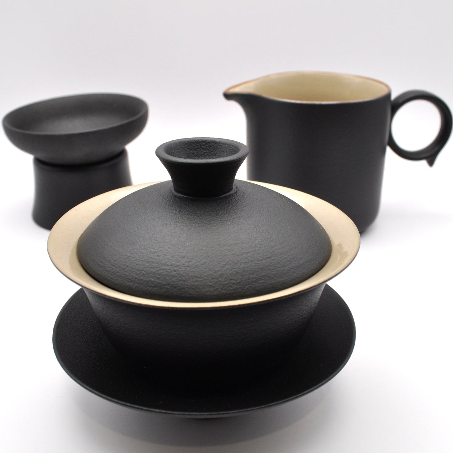 Black Ceramic Gaiwan Set