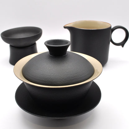 Black Ceramic Gaiwan Set