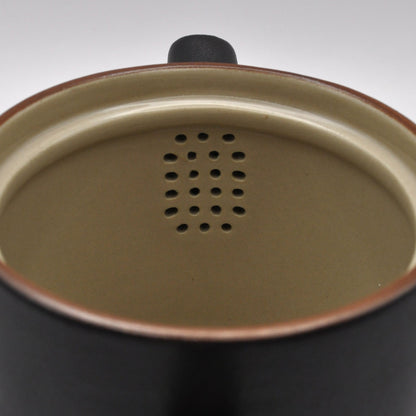 Black Ceramic Teapot with Side Handle Tea Set